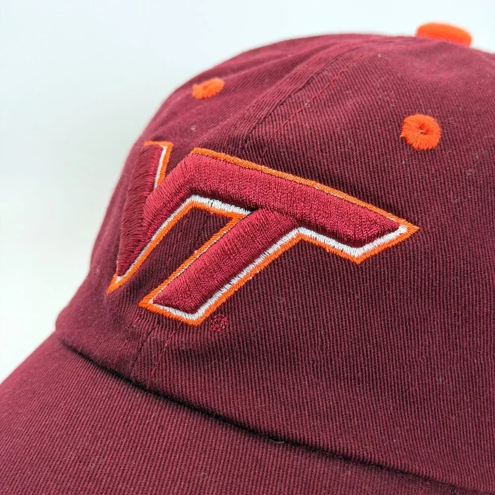 Virginia Tech Hokies Maroon & Orange VT Logo Adjustable Hat